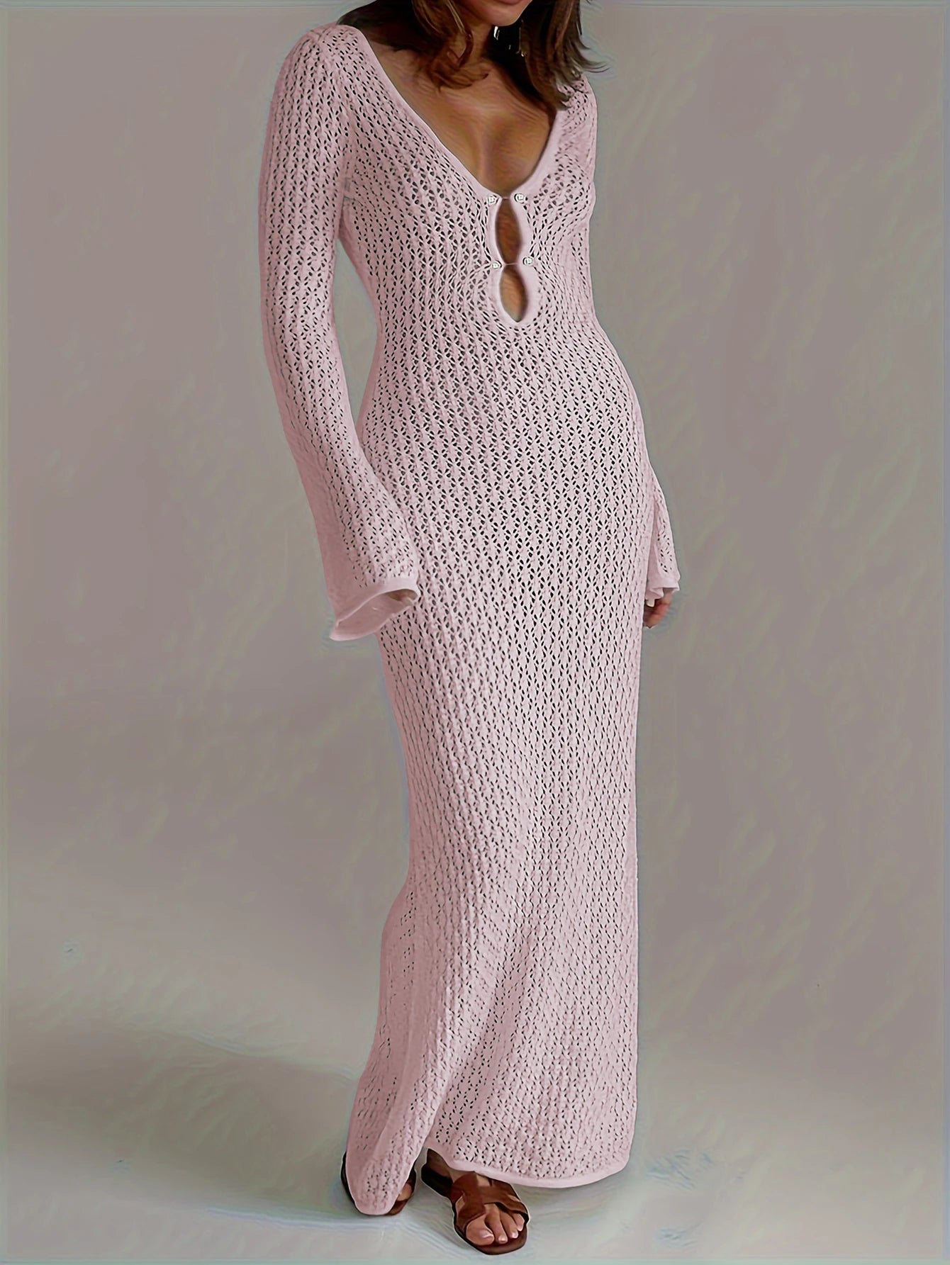White Long Knit Sleeve