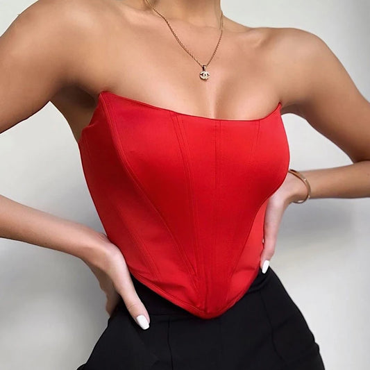 Sleeveless Shoulder Sexy Tops