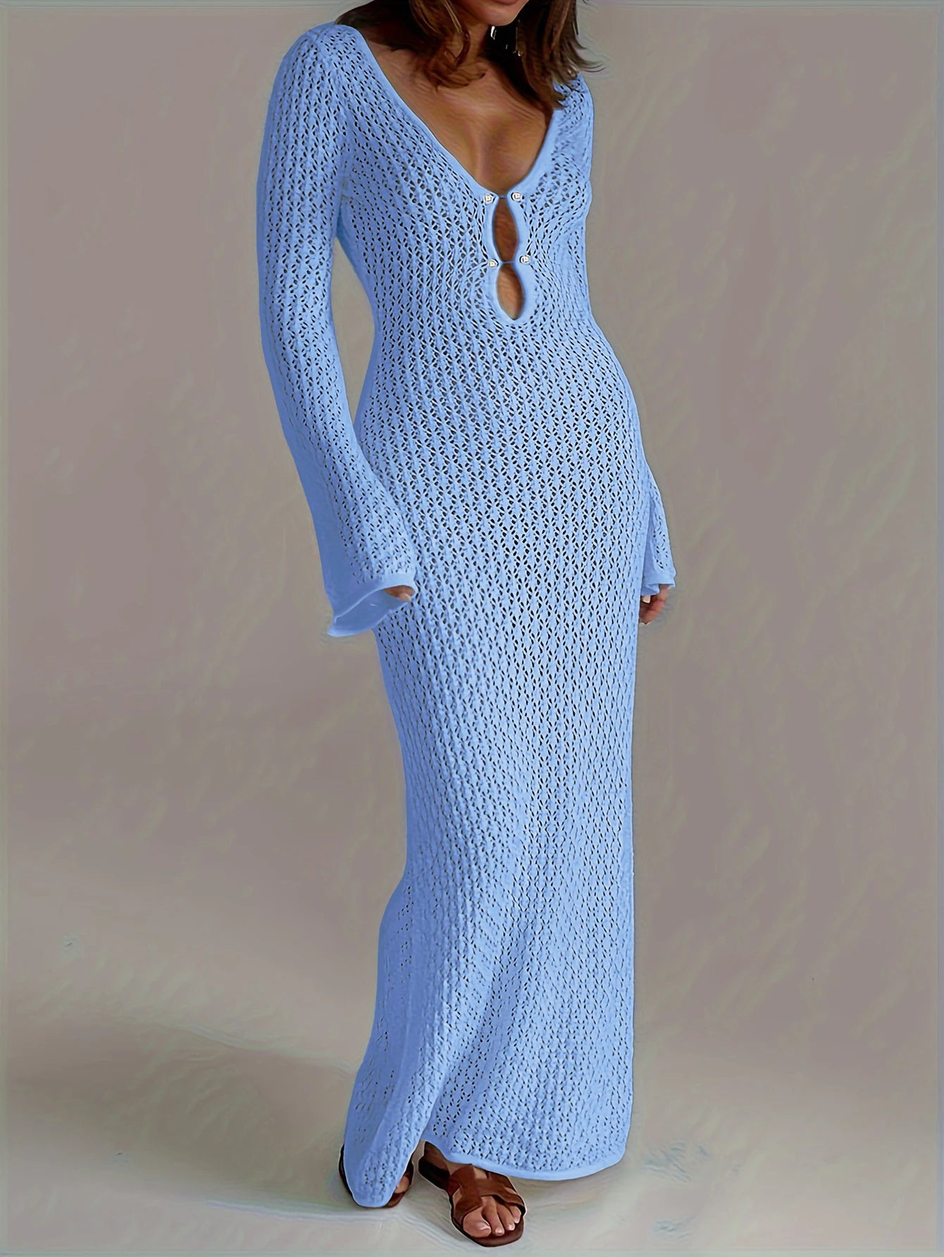 White Long Knit Sleeve