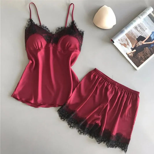 V-Neck Stretch Satin