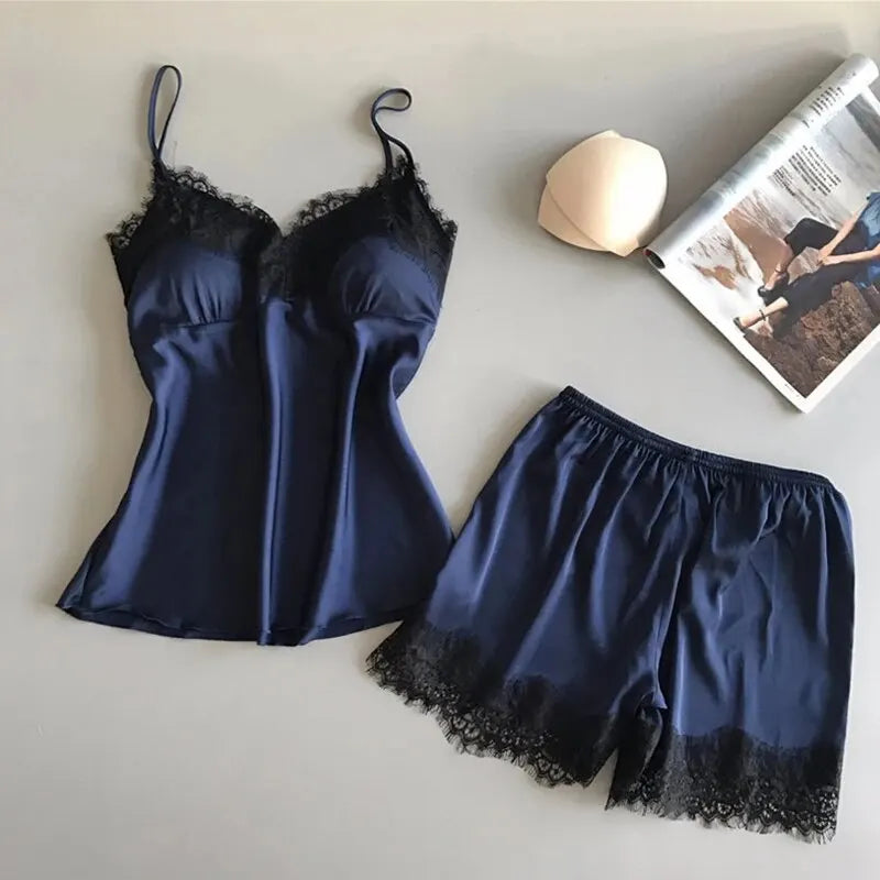 V-Neck Stretch Satin