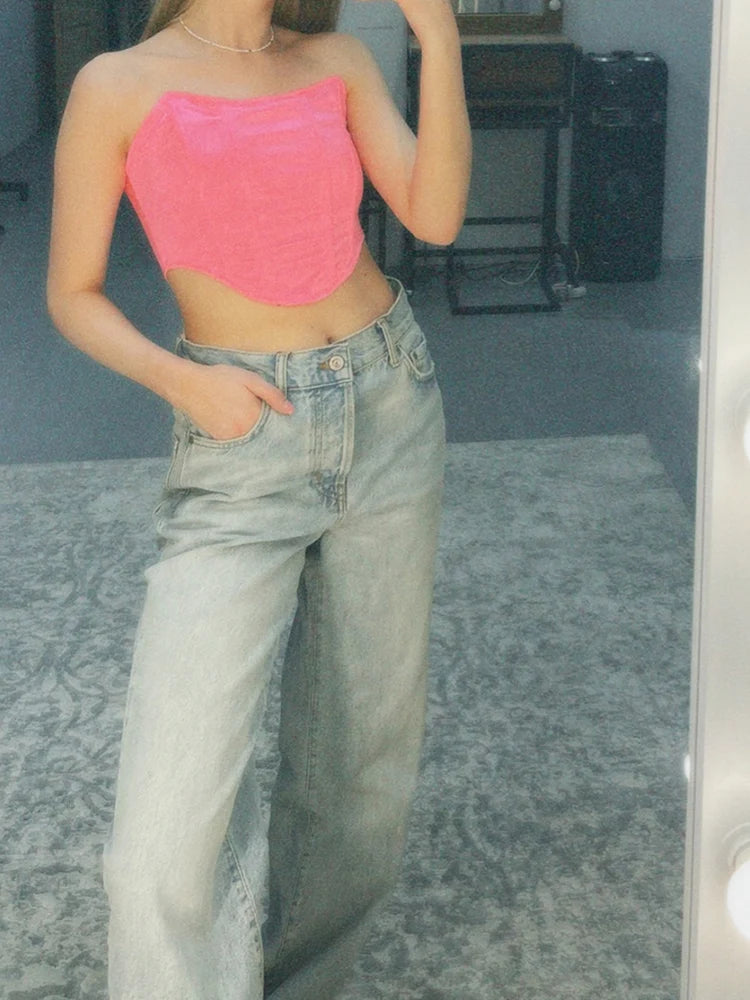 Sleeveless Shoulder Sexy Tops