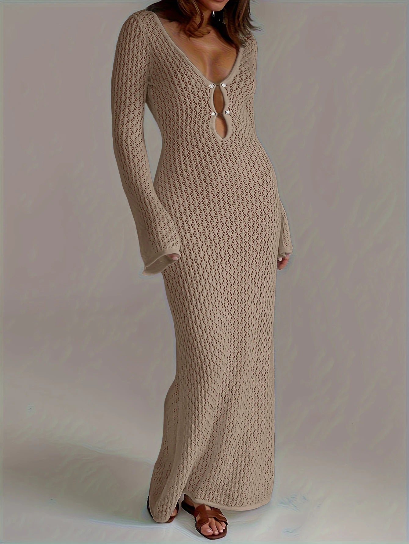 White Long Knit Sleeve