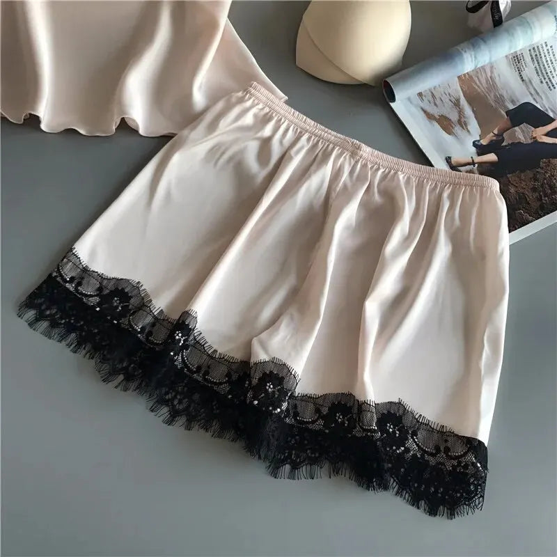 V-Neck Stretch Satin