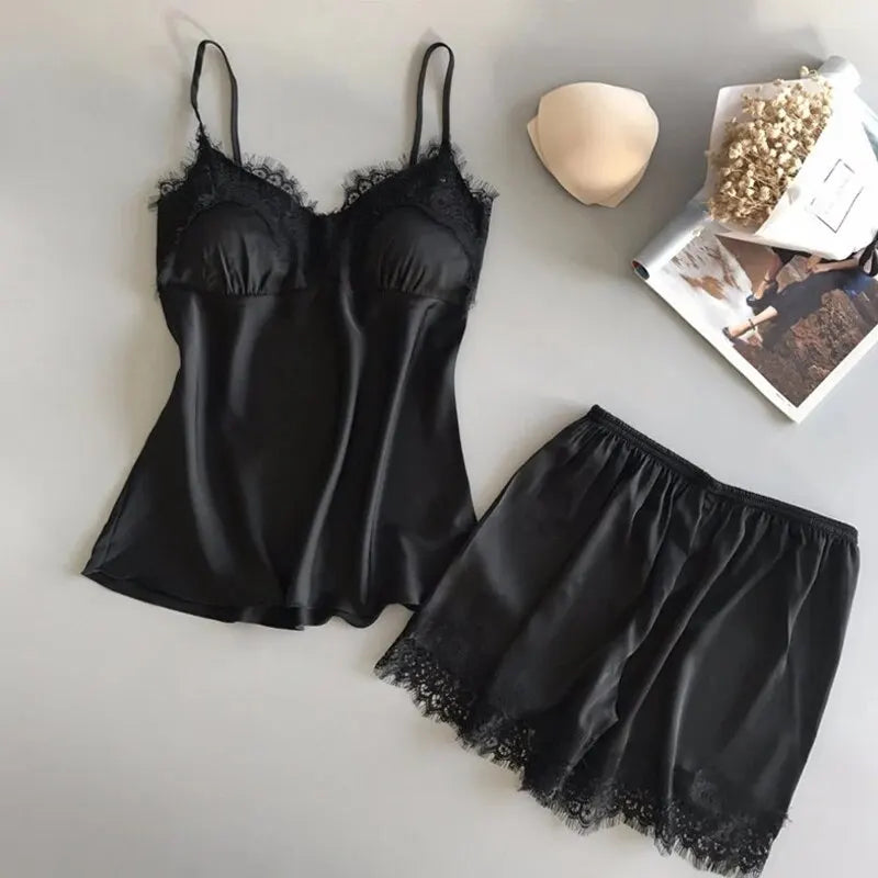 V-Neck Stretch Satin